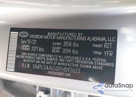 2023 Hyundai Elantra Sel from USA, damaged, VIN 5NPLS4AG0PH092623